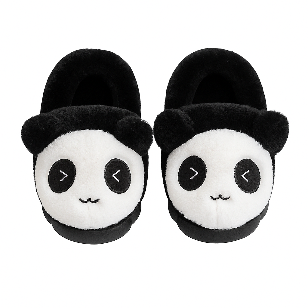 Pantoufles en peluche panda