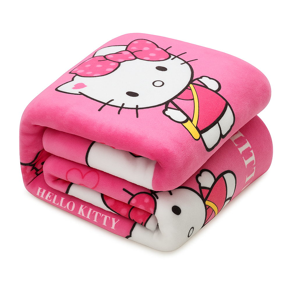 Couverture Hello Kitty toute douce