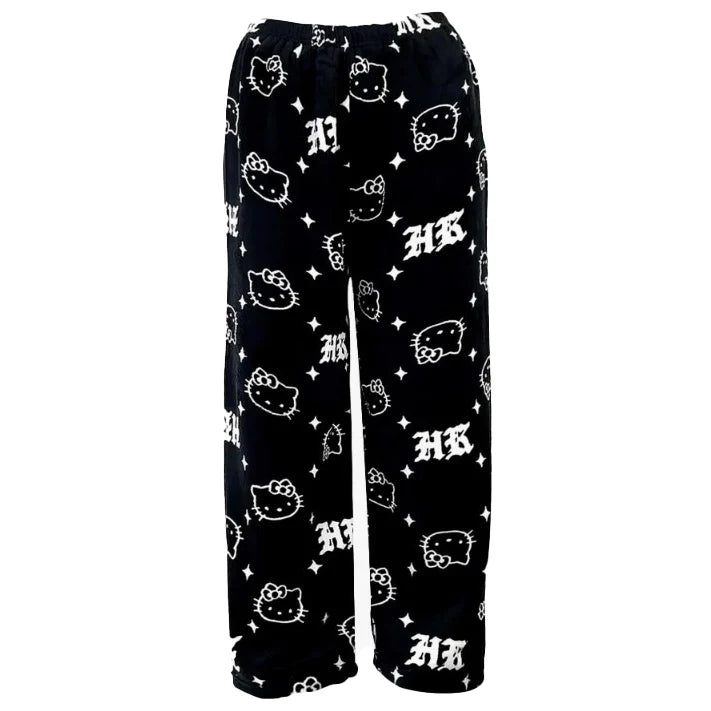 Pantalon de pyjama Hello Kitty noir et blanc de Hong Kong